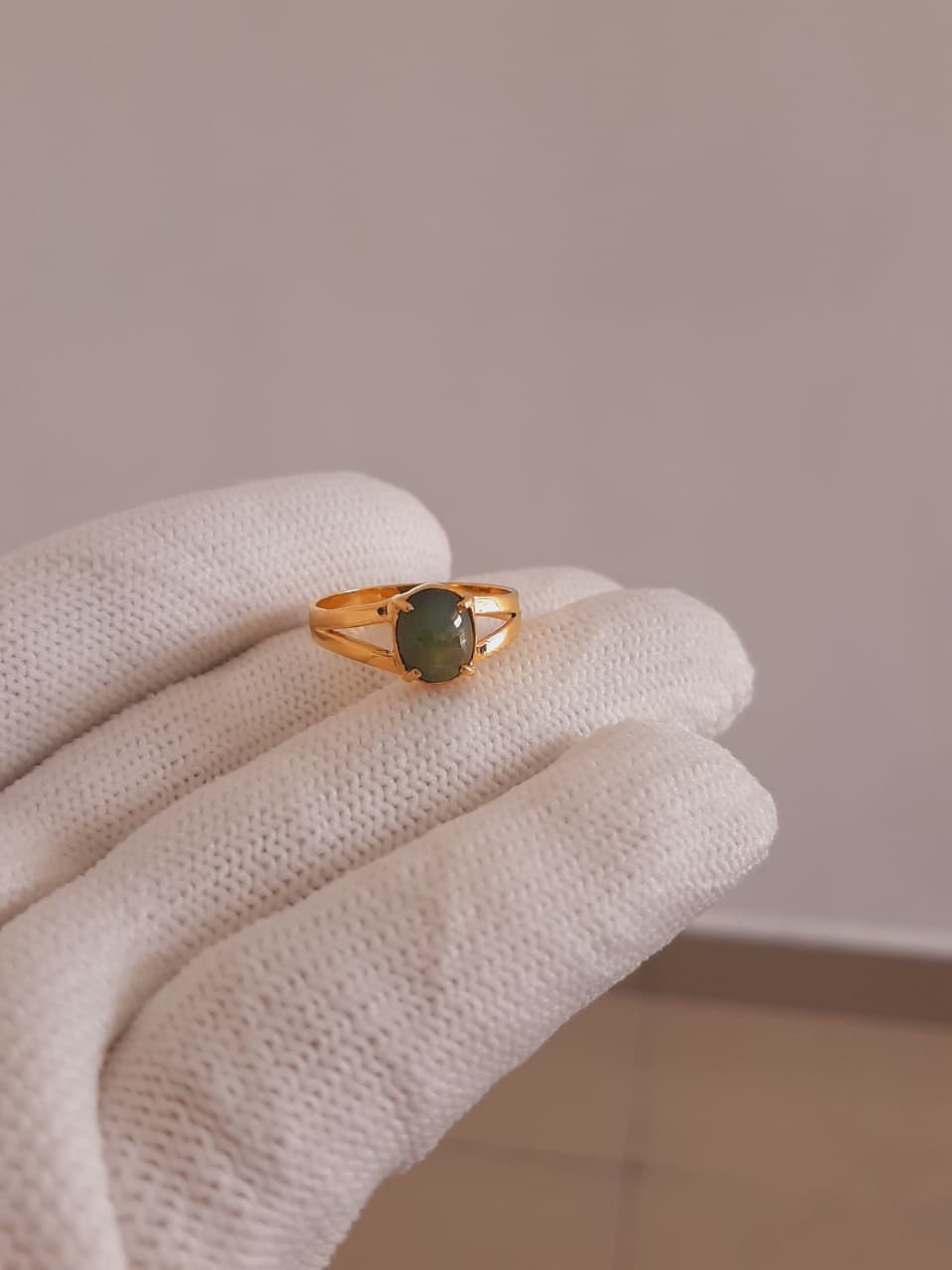 NATURAL GEMSTONE GOLD RING