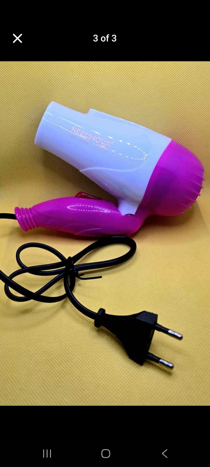 NEEDNOVA 1000W Foldable Hair Dryer